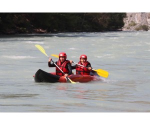 Canoa gonfiabile sul Drac